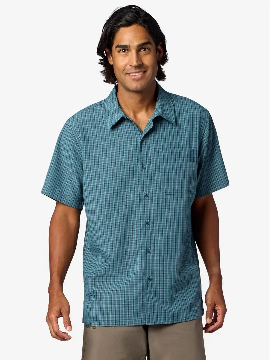 Marmot Eldridge Novelty Classic Short Sleeve seafloor mini oliver plaid (42601) L
