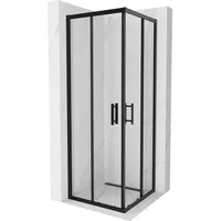Mexen Rio quadratische Duschkabine 70 x 70 cm, Transparent, Schwarz - 860-070-070-70-00