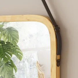 Vicco Spiegel Mirno, Bambus, 34 x 41.5 cm mit verstellbarem Gurt,