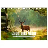 Calvendo Jagd und Natur - Kalender für Jäger mit Wildtieren Deutschlands im Jahreslauf (Wandkalender 2026 DIN A4 quer), CALVENDO Monatskalender: ... in ihrer schönsten Form. (CALVENDO Natur)
