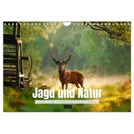 Calvendo Jagd und Natur - Kalender für Jäger mit Wildtieren Deutschlands im Jahreslauf (Wandkalender 2026 DIN A4 quer), CALVENDO Monatskalender: ... in ihrer schönsten Form. (CALVENDO Natur)