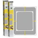 EasyMaxx Insect Protect | Teleskop-Insektenschutzgitter | Fliegengitter Fenster | mit vormontierten Rahmen | ausziehbarer Insektenschutz | integriertes Netz | weiß | 2er-Set