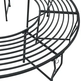 vidaXL Baumbank Ø 160 x 44 cm Schwarz