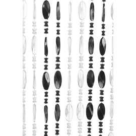 Locker Türvorhang LOCKER "Pearl", bunt, B:90cm H:200cm, Obermaterial: 100% Kunststoff, Gardinen, Kunststoff, transparent/schwarz, 72 Stränge