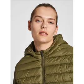 hummel hmlRED Quilted Hood Jacket WOMAN, dark olive -