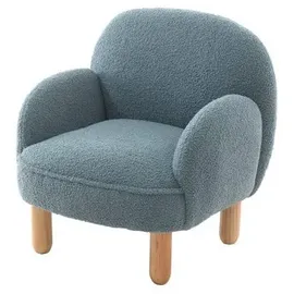 58 aufm Kessel KINDERSESSEL Keila komfortabel und bequem weicher Bouclé Stoff in blau | Gr.: onesize