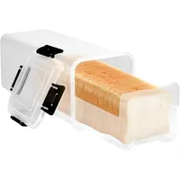 Brotaufbewahrungsbehälter, Brotbox mit Deckel, BPA-frei, Sandwichspender zum Frischhalten, wiederverwendbar, luftdicht, für hausgemachtes Brot, Toast, Bagel, Donut und Kekse (#1)