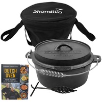 Skandika Dutch Oven Flame Master 5,1 L | Gusseisen Topf | Grillen, Camping, Zelten EINHEITSGRÖSSE