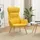 vidaXL Relaxsessel Senfgelb Stoff 70 x 94 x 77 cm Gelb ergonomisch