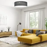 Navaris LED Deckenleuchte 40cm - Dimmbar Farbtemperaturwechsel Fernbedienung - 22W Dunkelgrau Sternenhimmel - Wohnzimmer Lampe Schlafzimmer Deckenlampe Kinderzimmer Lampe Decke