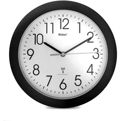 Mebus 52450, Wand, Digitale Uhr, Rund, Schwarz, Kunststoff, Modern