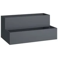 VidaXL Gartenpflanzer 2-Tier 100x60x45 cm Anthrazit Kunststoff