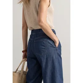 STREET ONE High Waist Wide Leg Jeans im Loose Fit Dark Blue Washed 28 - 28W / 26L