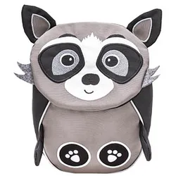 BELMIL® Kindergartenrucksack Mini Animals Raccoon Kunstfaser grau/schwarz