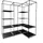 Relaxdays Eckschrank 170 x 130 x 8 cm Schwarz