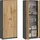 home collective Kleiderschrank 74 x 180 x 0 cm Anthrazit/Eiche