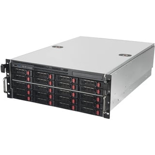 SilverStone Technology RM43-320-RS, 4HE-Rackmount-Speicherservergehäuse mit 20 Schächten für 2,5-Zoll-/3,5-Zoll-Festplatten/SSDs mit Mini-SAS-HD-SFF-8643-12-Gb/s-Schnittstelle,SST-RM43-320-RS, Silber