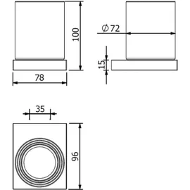 Kludi VELA C Glashalter Brushed Bronze 31975N1