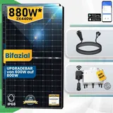 Epp Solar Epp Balkonkraftwerk Komplettset 880W Bifazial Deye Wechselrichter 800W Photovoltaik Solaranlage mit 3m stecker