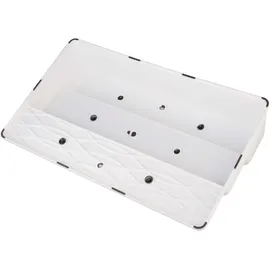 Copco Basics 3-stufiges Gewürzregal für den Innenschrank, rutschfestes Küchenregal, 38 x 22,5 x 8,5cm, weiß/grau