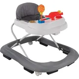 Lauflernhilfe Baby Lauflernwagen Walker Gehfrei Kindersitz Höhenverstellbar mit Spielzeug Funktionen Grau