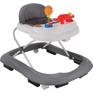 Lauflernhilfe Baby Lauflernwagen Walker Gehfrei Kindersitz Höhenverstellbar mit Spielzeug Funktionen Grau