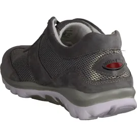 Gabor Comfort 66966-39 Rollingsoft Schnürer, Damen, Leder, Silber/Grau, Sneaker - Damenschuhe Bequeme Schnürschuhe, Grau, leder/textil (dreamvelour/mesh perl) - Grau