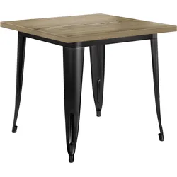 Tolix Tisch | Schwarz | B:T:H 70 x 70 x 78 cm | Industrie Tisch, Retrotisch, Industrial Tisch