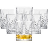 Schott Zwiesel Whiskyglas Show (6er-Set), anmutige Tumbler für Whisky mit Relieff, spülmaschinenfeste Kristallgläser (Art.-Nr. 121553)