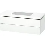 Duravit Waschtischunterschrank c-bonded L-Cube 120x48cm, o HL, w matt, 2 Schub., wandhängend