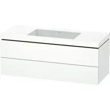 Duravit Waschtischunterschrank c-bonded L-Cube 120x48cm, o HL, w matt, 2 Schub., wandhängend