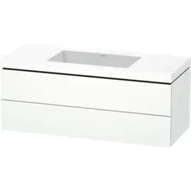 Duravit Waschtischunterschrank c-bonded L-Cube 120x48cm, o HL, w matt, 2 Schub., wandhängend