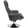 Beliani Massagesessel Kunstleder 76 x 100 x 76 cm Grau mit Fußhocker
