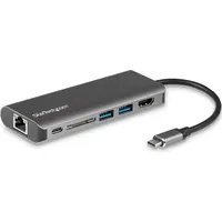 Startech StarTech.com USB-C Multiport Adapter - 2x USB 3.0 / HDMI / SD / Gigabit Ethernet - mit Stromversorgung (USB PD) - USB C Dockingstation