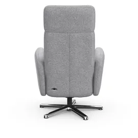 sit&more TV-Sessel Grenoble Kunstleder 71 x 110 x 82 cm Silber elektrisch