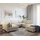 DeLife Wohnlandschaft Elio 300x185 cm Cord Beige mit Hocker