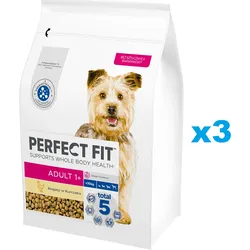 PERFECT FIT Adult 1+ Trockenfutter mit Huhn adulte Hunde kleine Rassen 3x2,6 kg