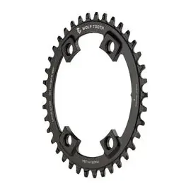 Wolf Tooth Kettenblatt 110 BCD Asymmetric 4-Loch 38 Zähne Schwarz