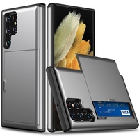 König Design Hülle Handy Schutz für Samsung Galaxy S22 Ultra 5G Case Cover Tasche Etuis Neu (Galaxy S22 Ultra (5G)), Smartphone Hülle, Grau
