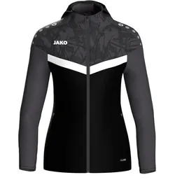 Jako Damen Kapuzenjacke Iconic Schwarz/Anthrazit 42