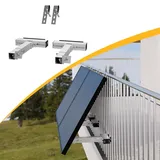 Powerness Aufständerung Solarmodul Halterung für Balkon (1 Set) – Verstellbar, Witterungsbeständig, Silber (0% MwSt)