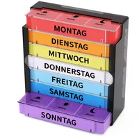 Opret 7-Tage Pillenbox - 3-Fächer Tablettenbox Morgens, Mittags, Abends - Pillen Organizer Wochenbox