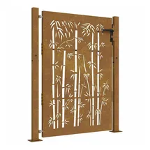 vidaXL Gartentor 105 x 155 cm Braun/Bambus