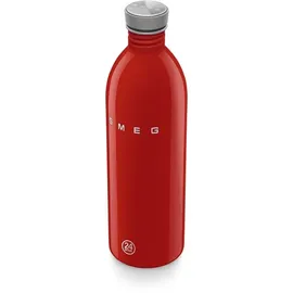 Smeg Edelstahlflasche Rot 1 l