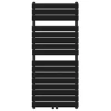 luxebath Badheizkörper Steam 600 x 1200 mm Design Heizkörper Schwarz mit Mittelanschluß