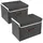 luxuskollektion Faltbare Aufbewahrungsbox 38 x 25 x 25 cm 2-tlg. schwarz