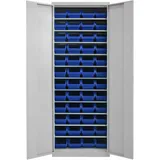 ADB - Werkzeugschrank blau Werkstattschrank Metallschrank mit 48 Sichtlagerkästen