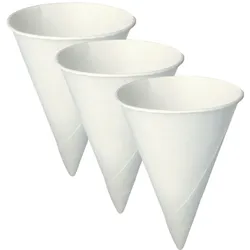 5000x Spitzbecher Pappe 4,5 oz weiß 133 ml (Papp-Cones)