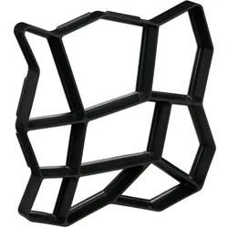 Relaxdays Pflasterform 9 Kammern, HBT 3,5x35x35cm, Pflastersteine streichen, Garten Trittsteine, Beton Gießform, schwarz