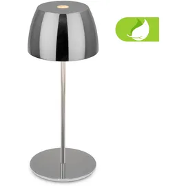 Briloner Mini LED Tischlampe Kunststoff/Metall 8x20 cm IP44 kabellos dimmbar schwarz/silber